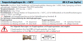 Kupplungsdosen mit Schlauchtülle DN9 (13mm Zapfen) MIT ENTRIEGELUNG, GSP, Edelstahl 1.4305, alle Größen